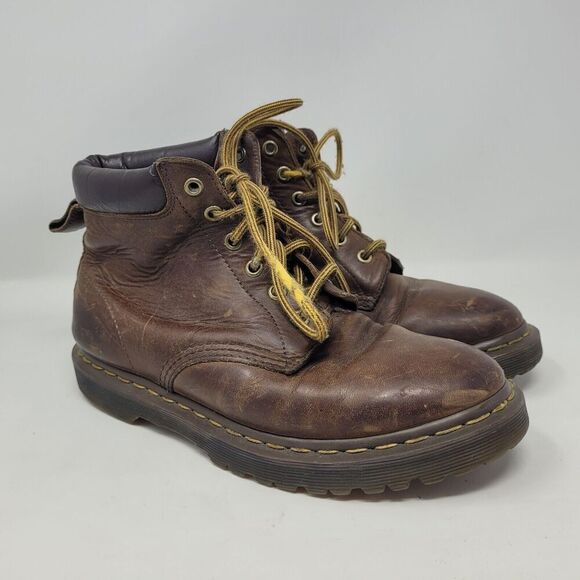 Dr. Martens Doc Boots Mens US 7 Brown Leather 939 Ben Hiker 90s Y2K Distressed